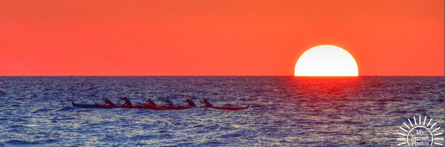 Rowers at Sunset at Clearwater Beach